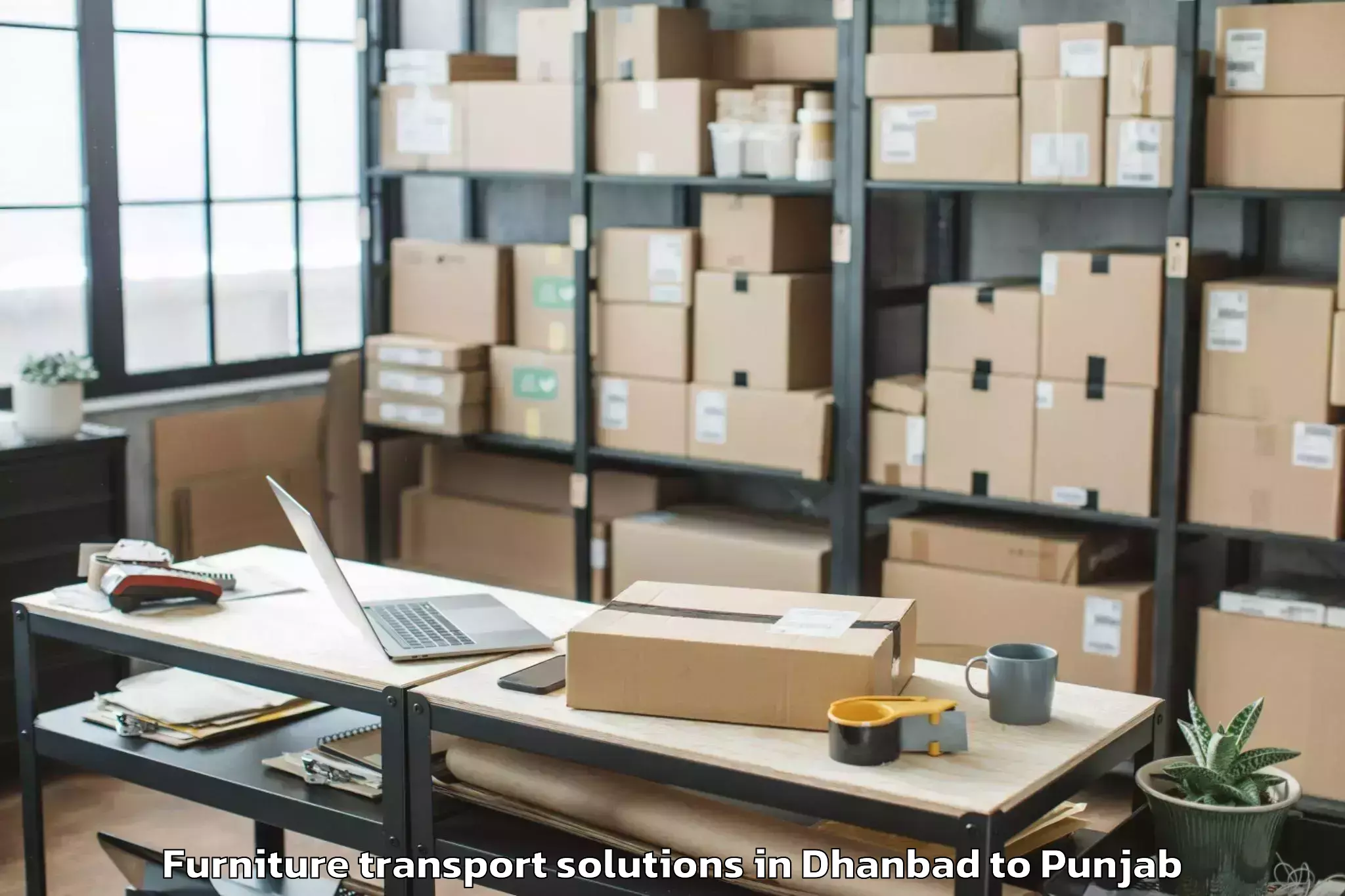 Reliable Dhanbad to Sangrur Furniture Transport Solutions